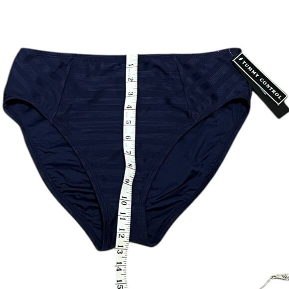 La Blanca Women's High Waist Hipster Bikini Swimsuit Bottom Indigo, Size 12, NWT - Picture 6 of 8